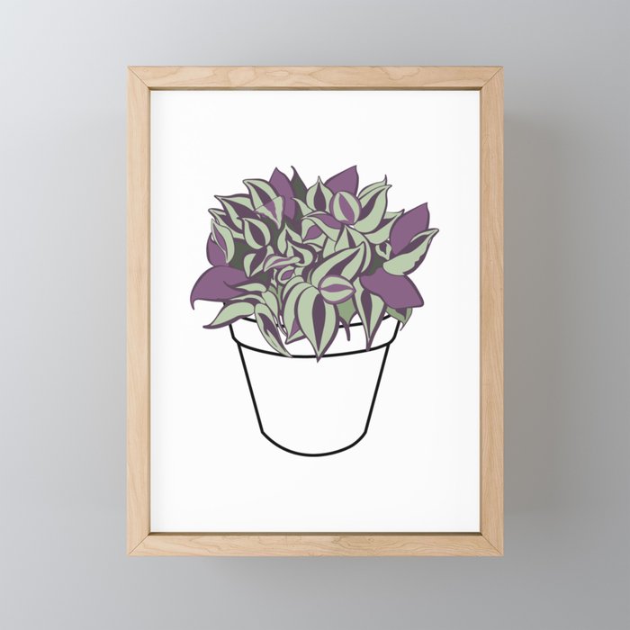 Wandering Dude Plant Framed Mini Art Print