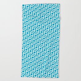 Modern Hive Geometric Repeat Pattern Beach Towel