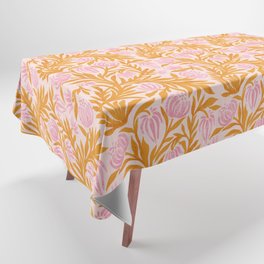 Pink and Yellow Morris Vines Tablecloth