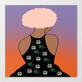 Woman At The Meadow 12 Canvas Print