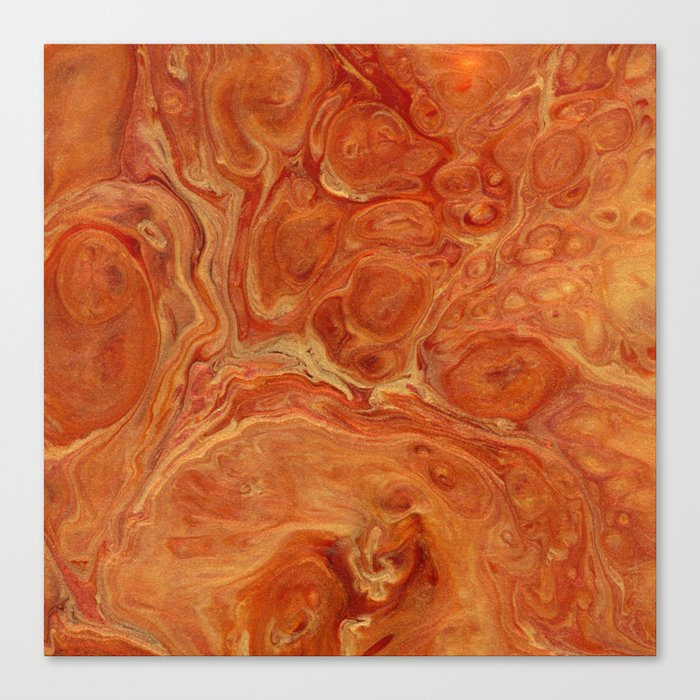 Burnt Orange Fire Lava Flow Canvas Print