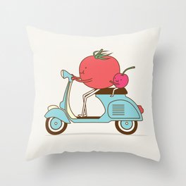 Cherry Tomato Throw Pillow