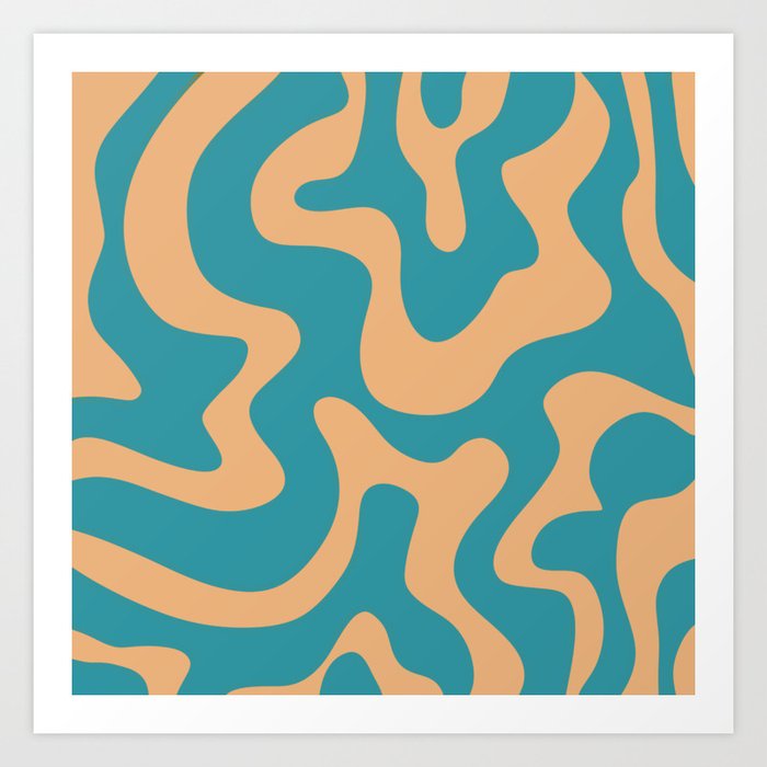 8 Abstract Swirl Shapes 220711 Valourine Digital Design Art Print