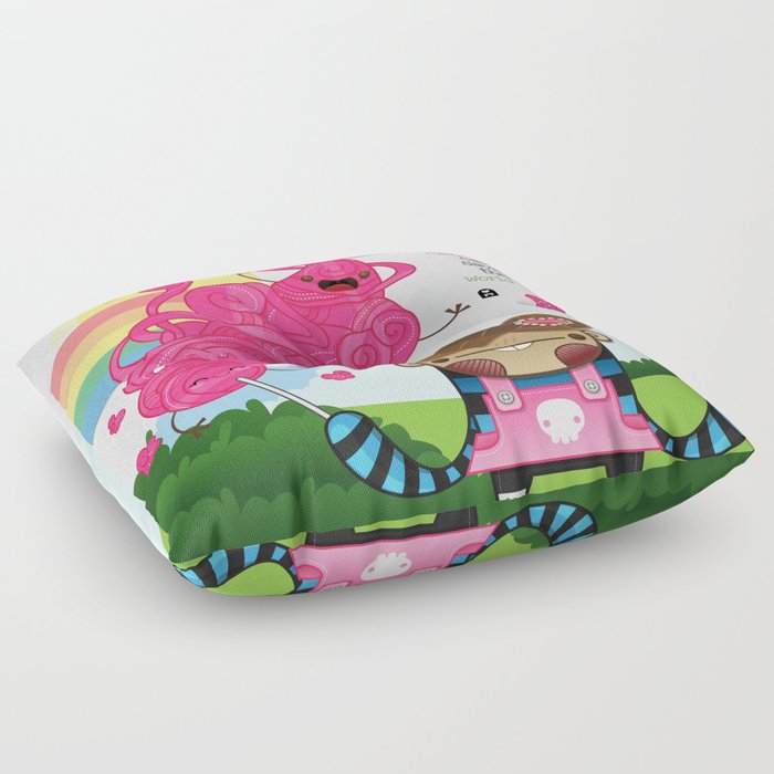 Cotton Candy can save the world!!! Floor Pillow