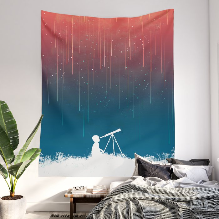 Comet Rain Tapestry