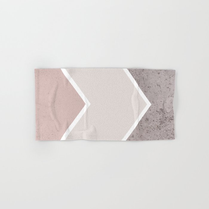 Dark Blush Gray Concrete Chevron Hand Amp Bath Towel By