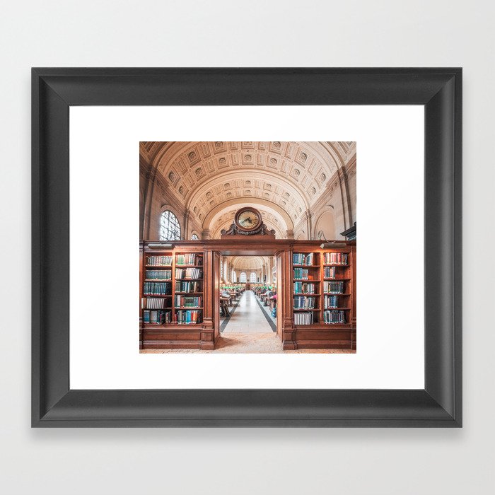 Boston Library Framed Art Print