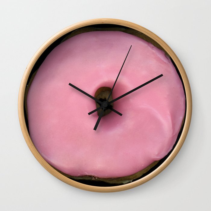 Pink Donut Wall Clock