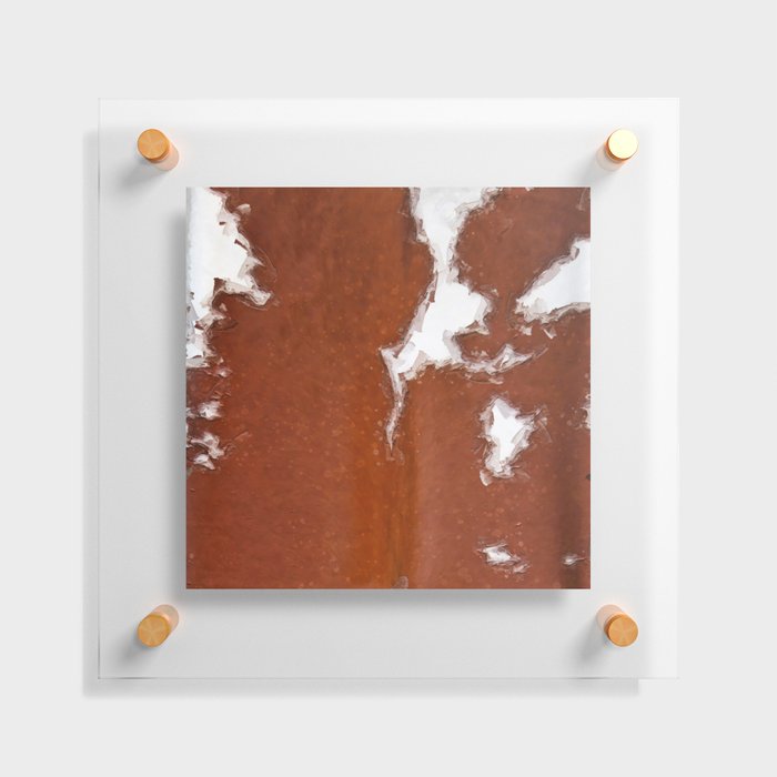 Cow Back Spots in Brown and White Floating Acrylic Print