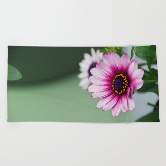 Gorgeous pink flower Beach Towel