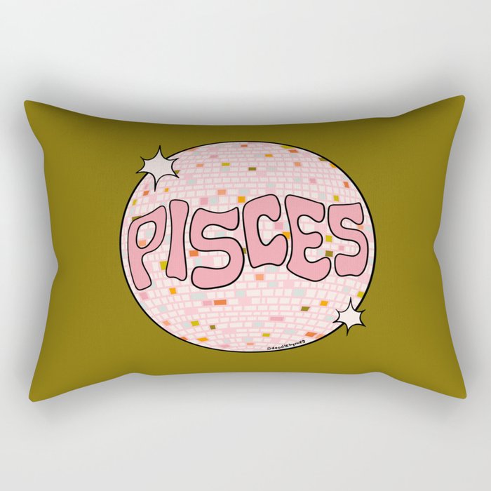 Pisces Disco Ball Rectangular Pillow