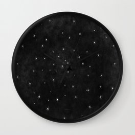 Whispers in the Galaxy-B&W Wall Clock