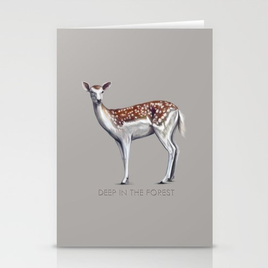 Deer in the forest Stationery Cards