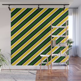 TEAM COLORS 1…Green yellow black white Wall Mural