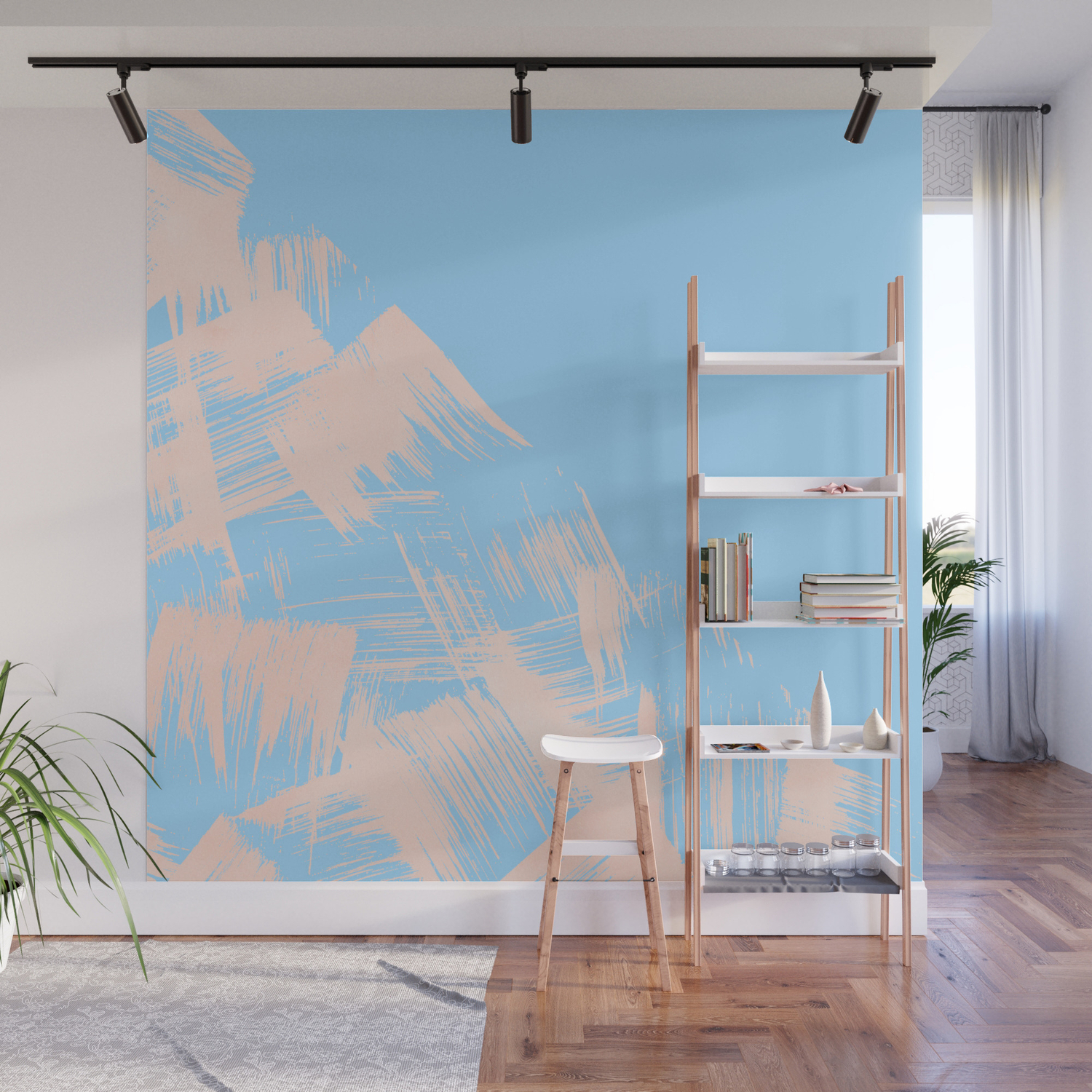 Paint Swipes Blue Raspberry And Sweet Peach Pink Wall Mural By Followmeinstead Society6 We offer them in different quantities as per the. paint swipes blue raspberry and sweet peach pink wall mural by followmeinstead