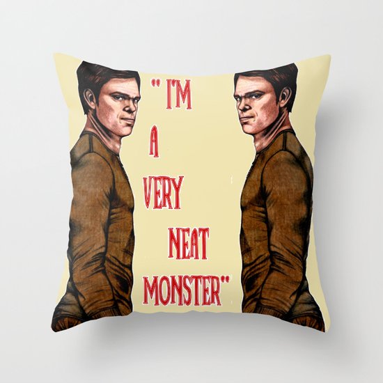 Dexter Morgan B&W Throw Pillow