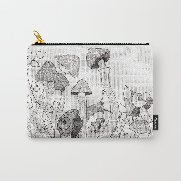 Mushroom Snail Carry-All Pouch