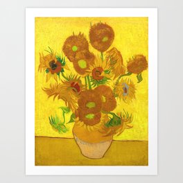 Vincent Van Gogh Fifteen Sunflowers In A Vase Art Print