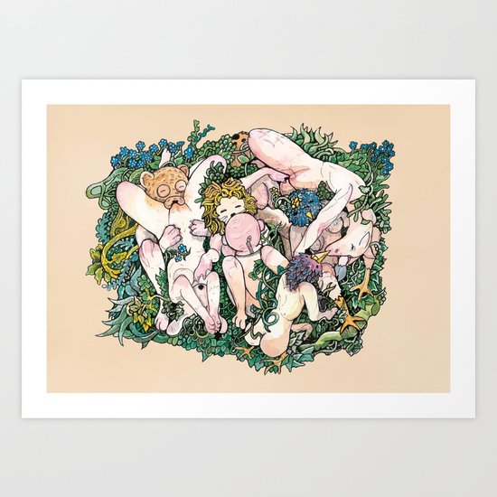 Animal Party Art Print