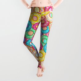 Donuts Punchy Pastel flavours Pattern Leggings