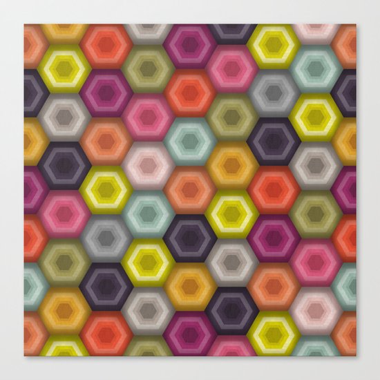 crochet honeycomb Canvas Print