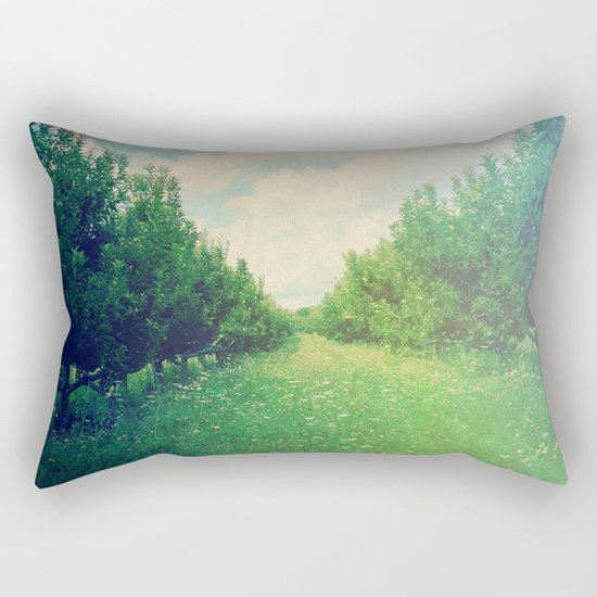 Apple Orchard in Spring Rectangular Pillow