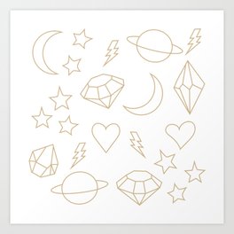 Space Gems Art Print