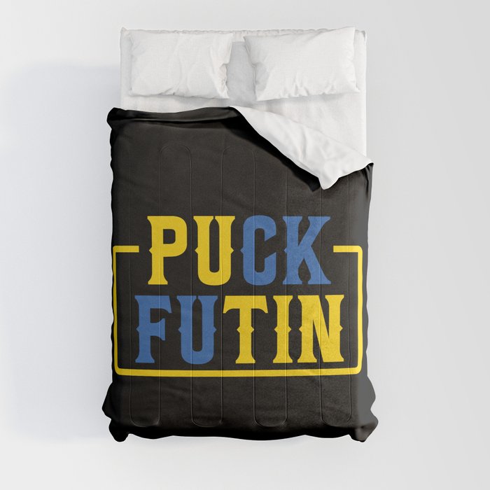 Puck Futin Fuck Putin Ukrainian War Comforter