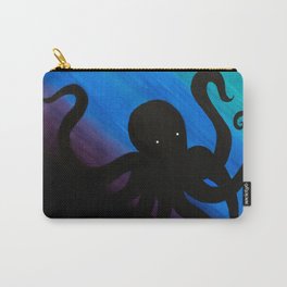 Spooky Octopus Silhouette in India Ink Carry-All Pouch
