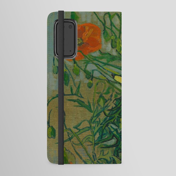 Vincent Van Gogh, Butterflies and poppies Android Wallet Case