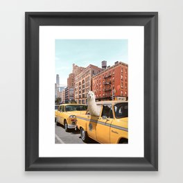 Alpaca in New York Framed Art Print