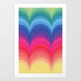 Rainbow Gradient Arches Art Print