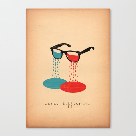 occhi differenti Canvas Print