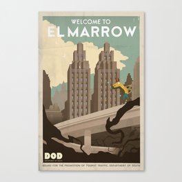 Grim Fandango Vintage Travel Poster - El Marrow Canvas Print