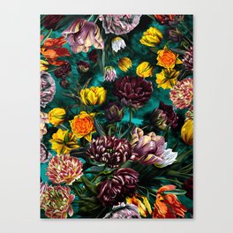 Botanical Multicolor Garden Canvas Print