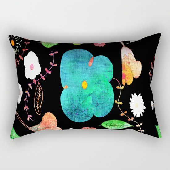 Japaneses midnight garden Rectangular Pillow