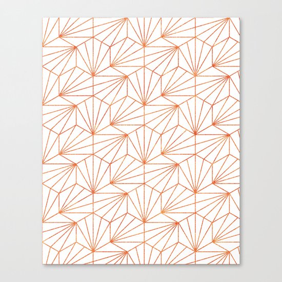Rose Gold & White #society6 #decor #buyart Canvas Print