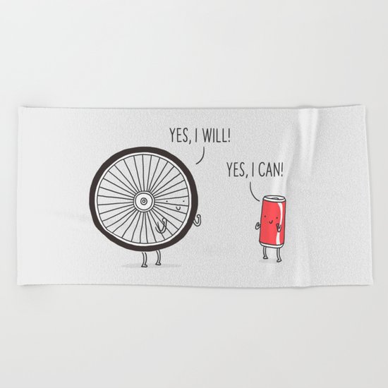 I will, I can Beach Towel