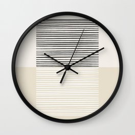 Shutter Lines | Black & Beige Wall Clock