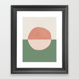 Horizon Abstract - Pink Framed Art Print