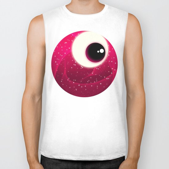 Red Dot Eye Biker Tank