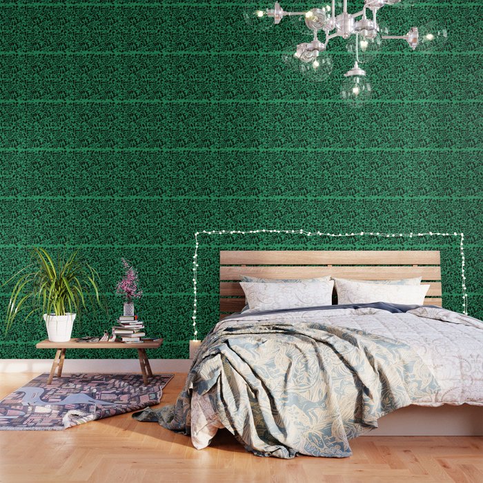 Black Velvet On Green Silk Wallpaper By Ratherswell Society6 Let your wall breath can adjust the moisture and temperature. society6
