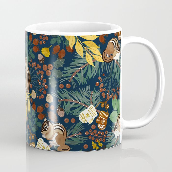 Squirrels in the colorful forest Coffee Mug