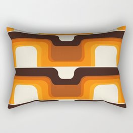 Mid-Century Modern Meets 1970s Orange Rectangular Pillow