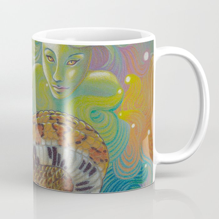 Serpent Goddess Fantasy Snake Art Coffee Mug By Dreamsofthedragon