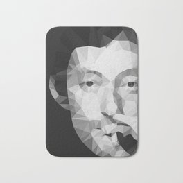 Gainsbourg Bath Mat | Sergegainsbourg, Polygons, Gainsbourg, Graphic Design, B W, Triangle, Black and White, People, Digital, Geometric 