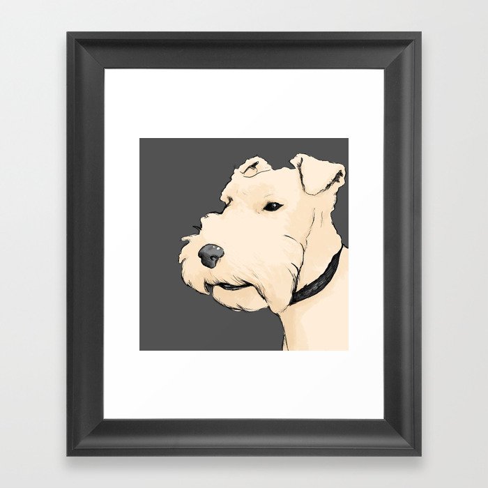 Terrier portrait Framed Art Print