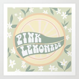 Retro Pink Lemonade Art Print
