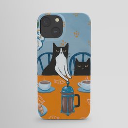 Cats and a French Press iPhone Case