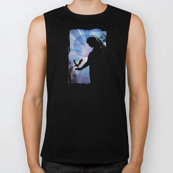 The Angel, Moon & Crow - JUSTART © Biker Tank